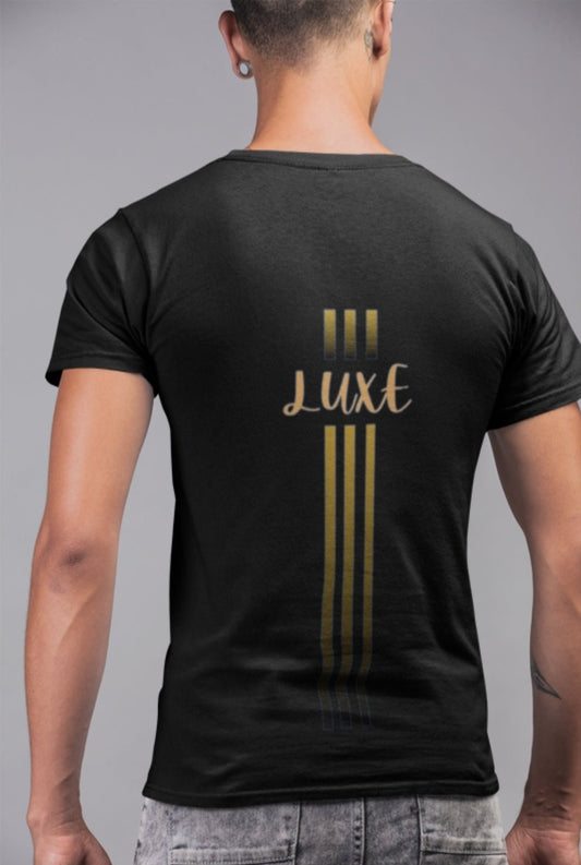 Triple Vertical Luxe T-Shirt - Luxe-Custom-Designer